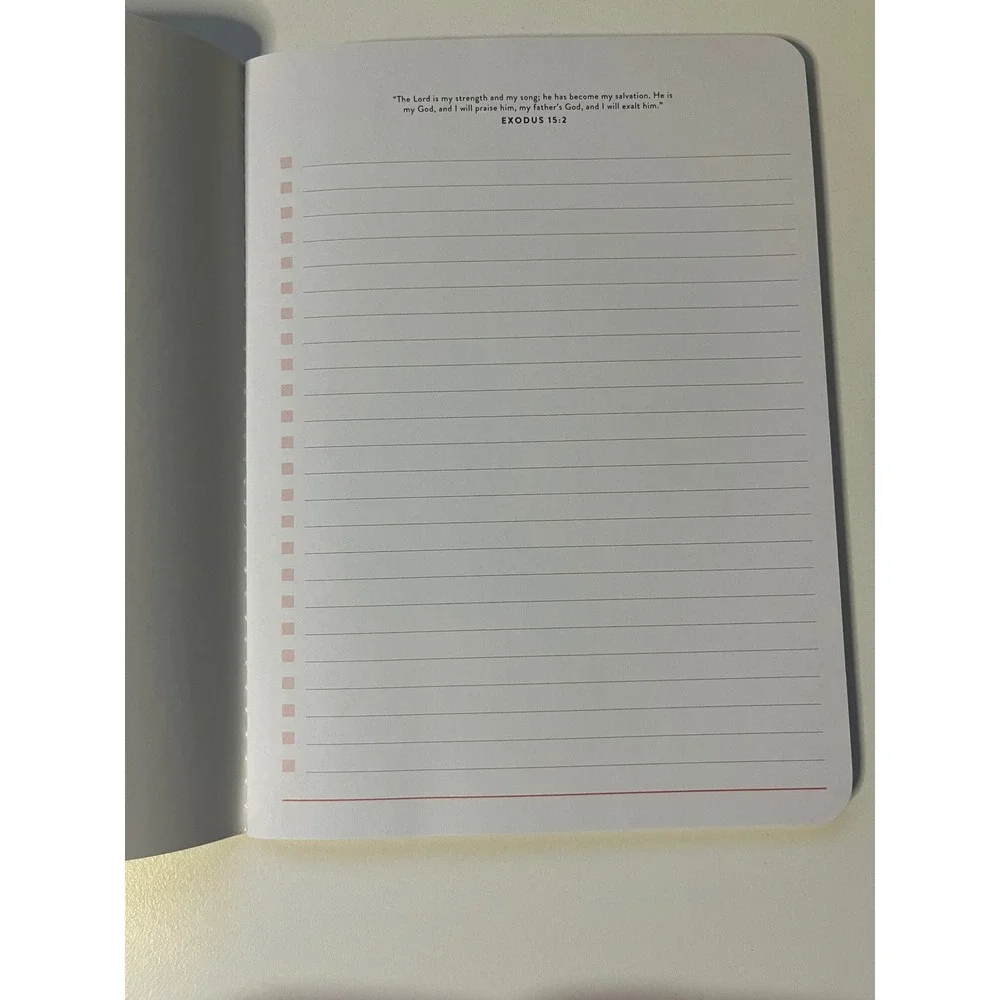 Inspirational Christian Journal With Bible Verse, Lined‎ Pages White Cover