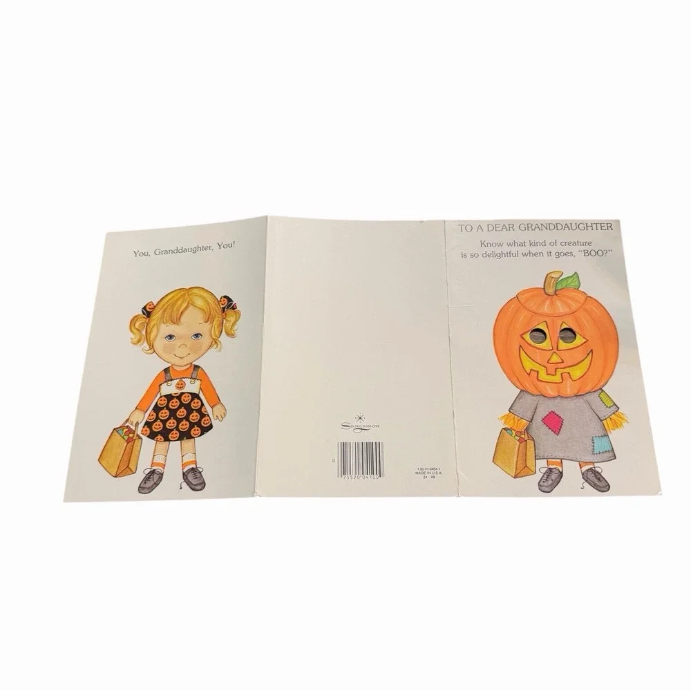 Vintage Sangamon‎ Halloween Greeting Card for Granddaughter