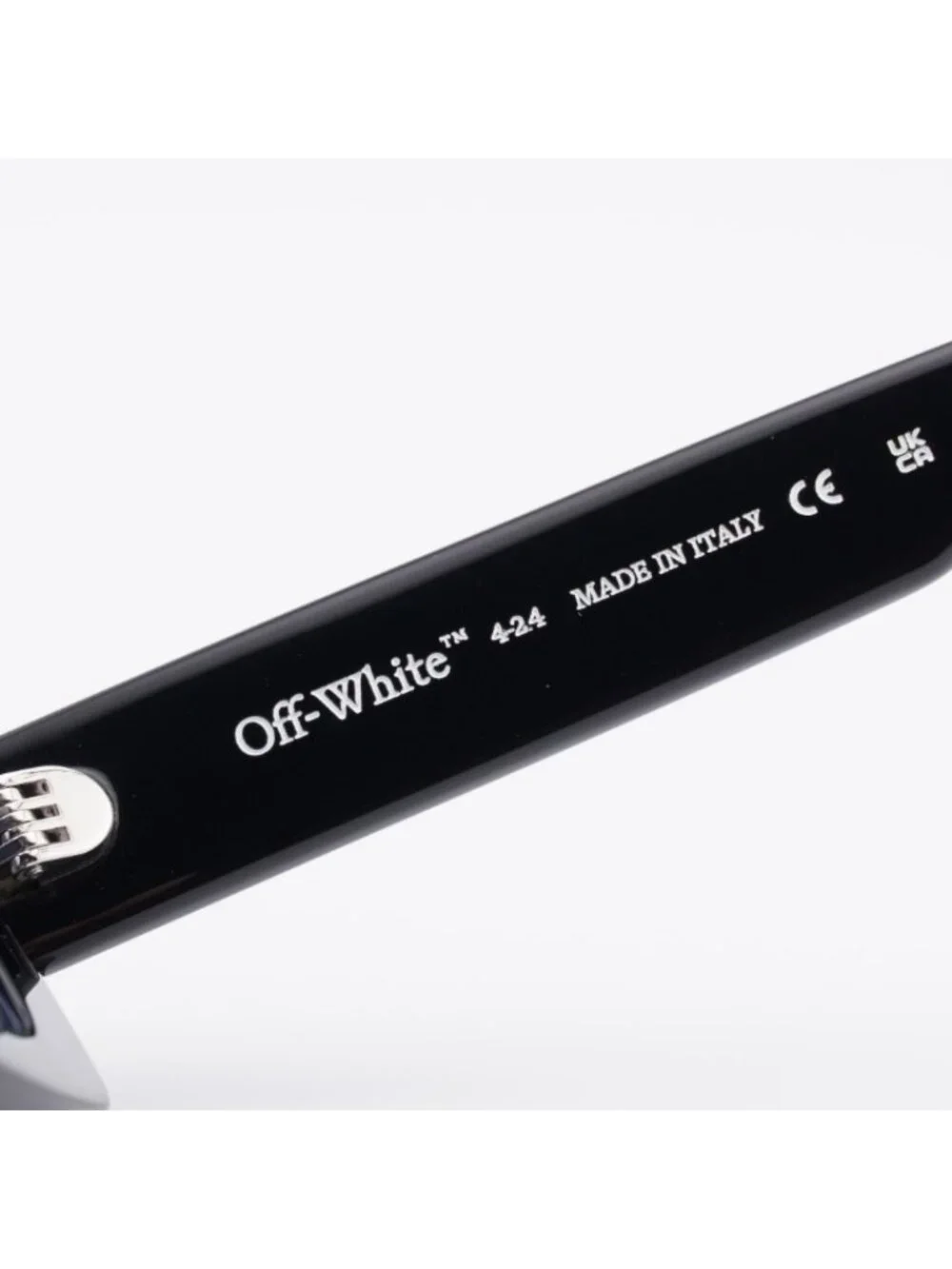 Off-White OERI127 ARTHUR 1040 Sunglasses Black Rectangle Frame, Blue Lenses