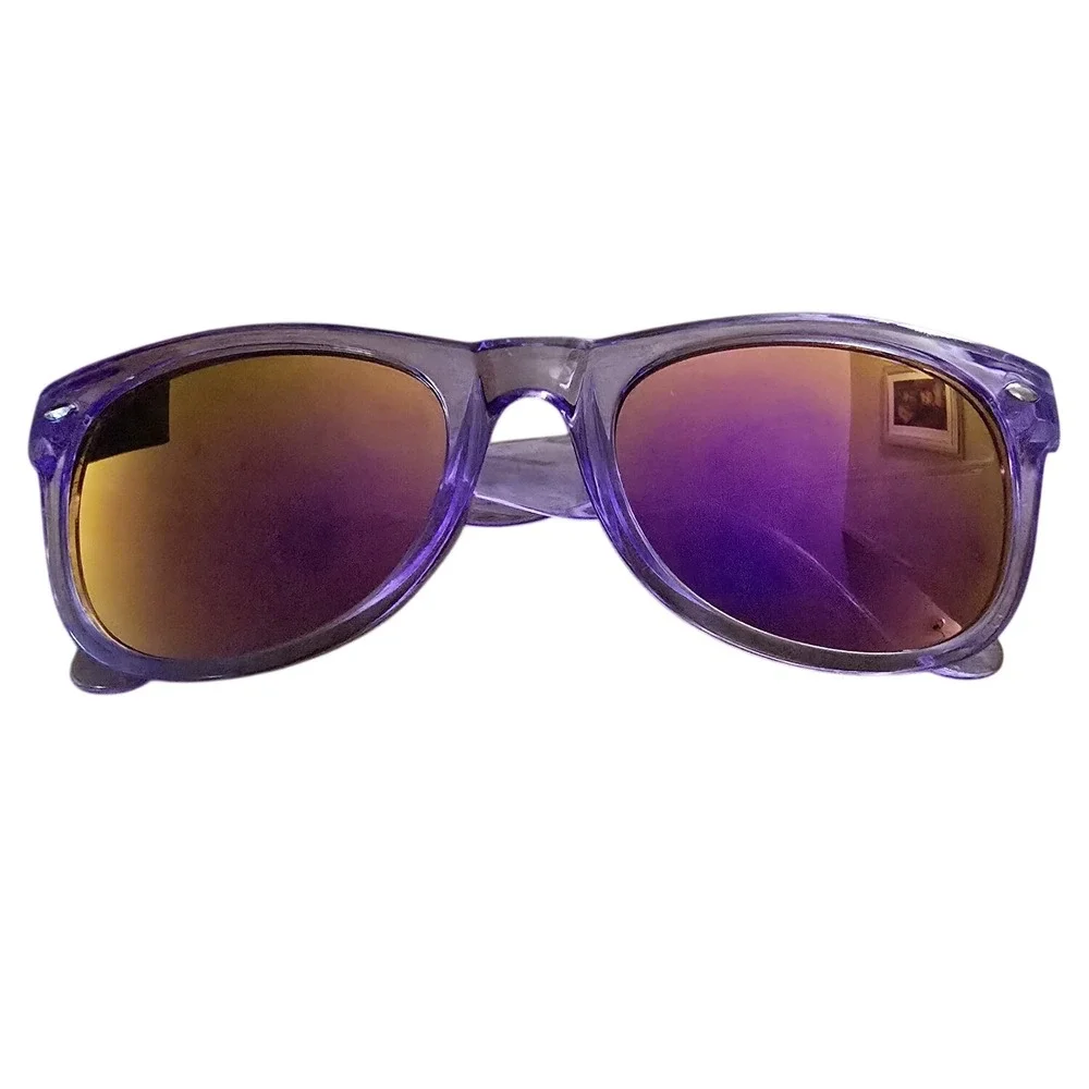 Kid's‎ Square Sunglasses Purple Plastic Frame Purple Mirrored Reflective Lenses