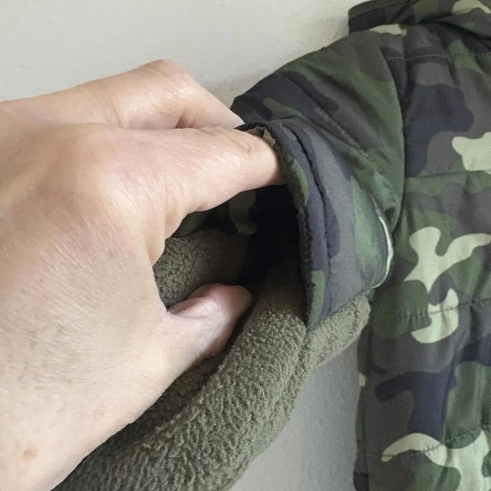 Old Navy | Toddler Snowsuit Green Black Camo Fold‎ Over Cuffs Hood Size 18-24mo