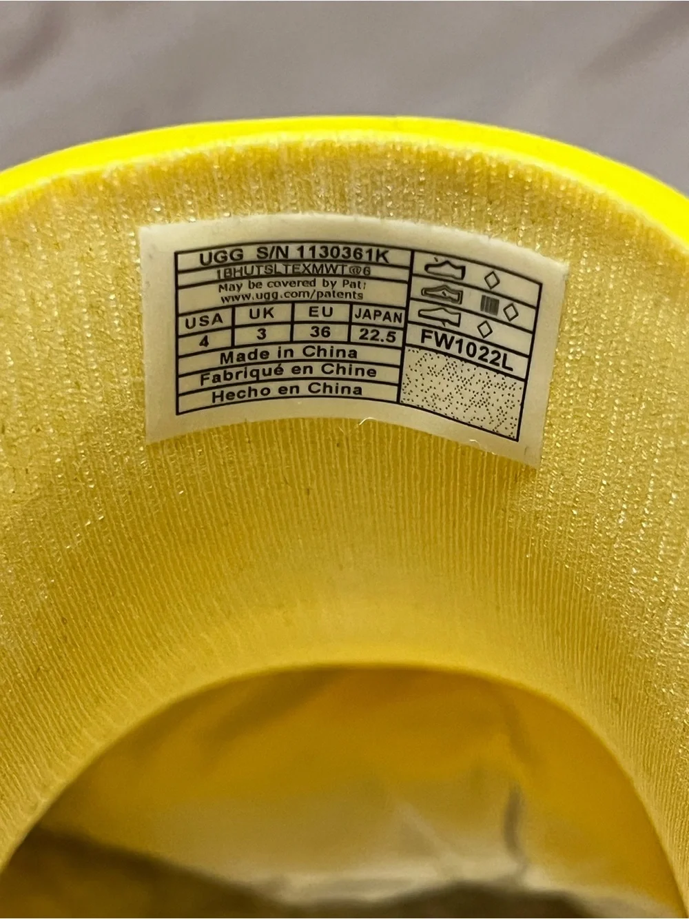 UGG bold yellow