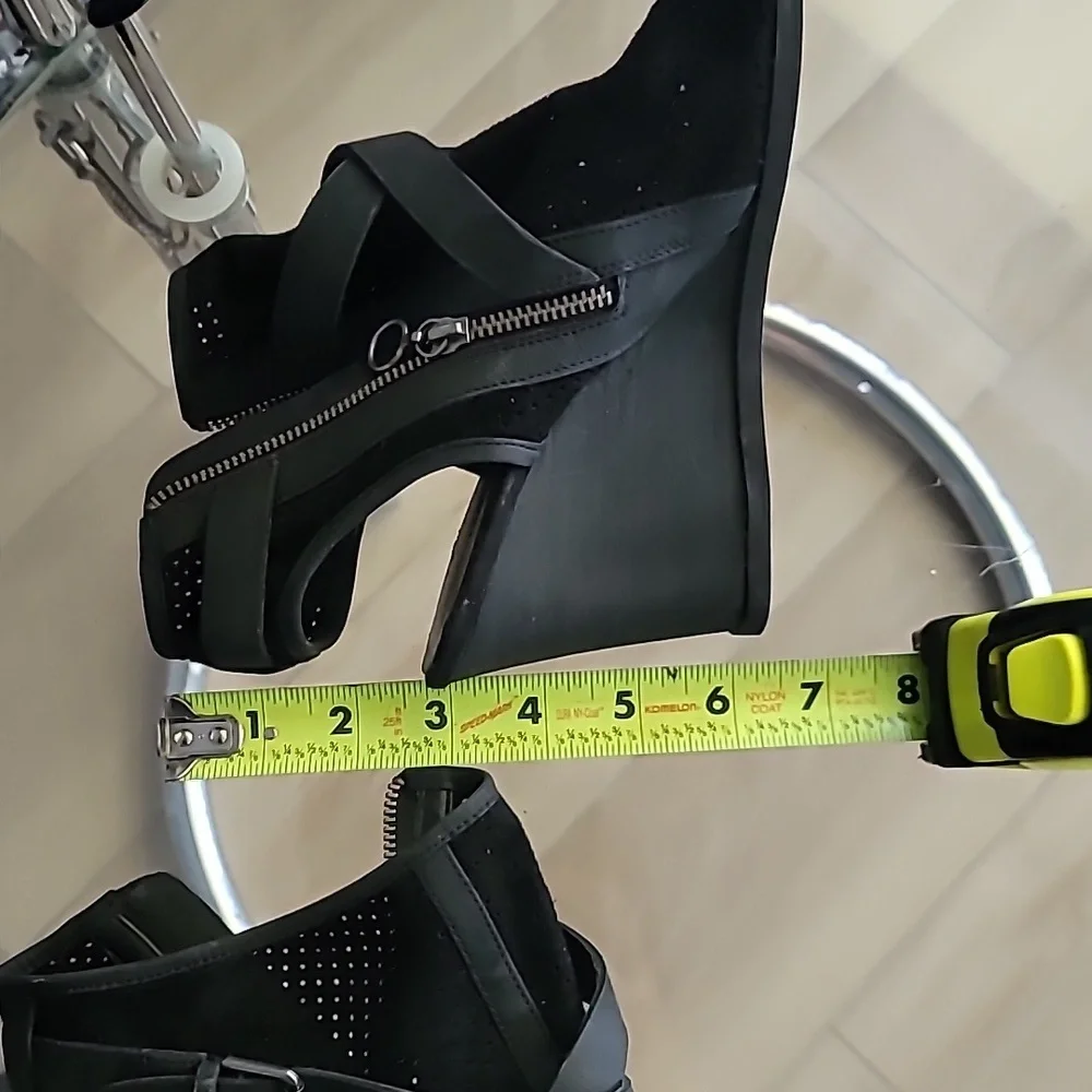 Denim & Supply Leather Belt Wedge Sandals