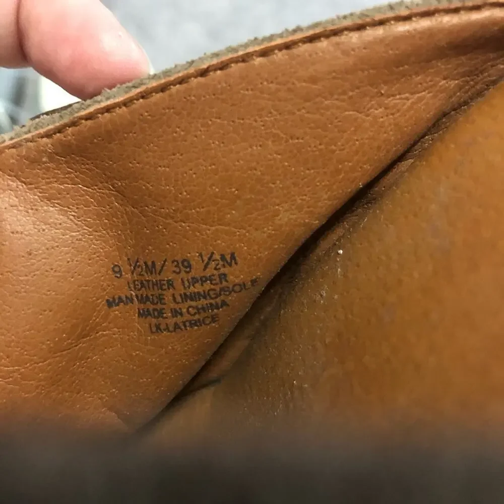 Lucky Brand Latrice brown buckle wedge sandal 9.5