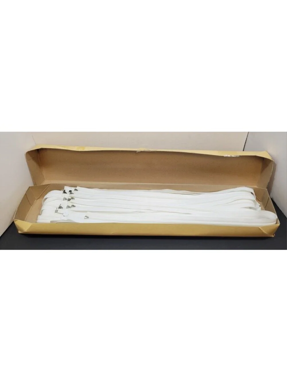 Vintage YKK White Zippers 40 Inch Long No. 501 One Box NOS Open Box (A)