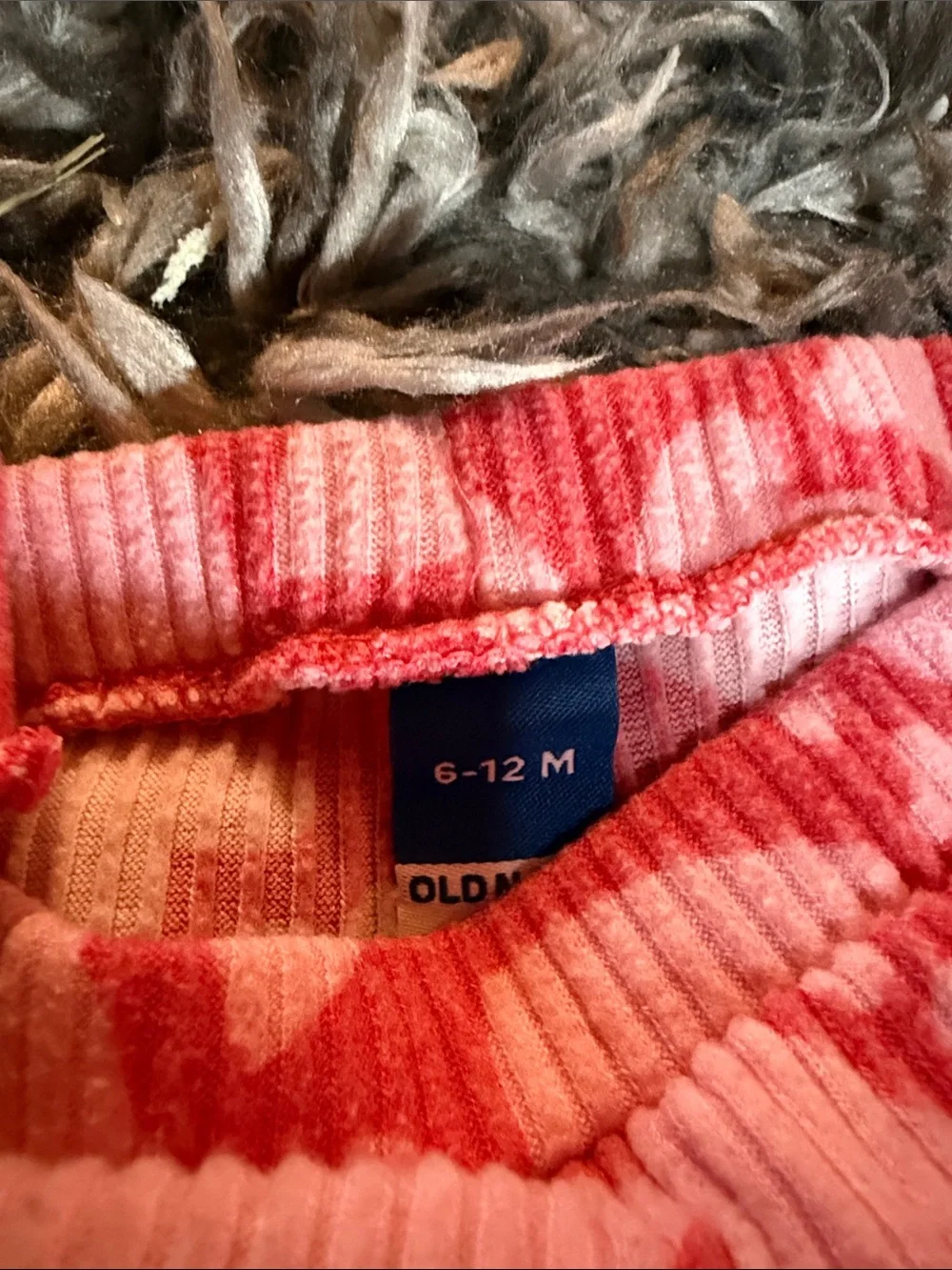 Old Navy Pink Heart Ribbed Two-Piece Pajama Set