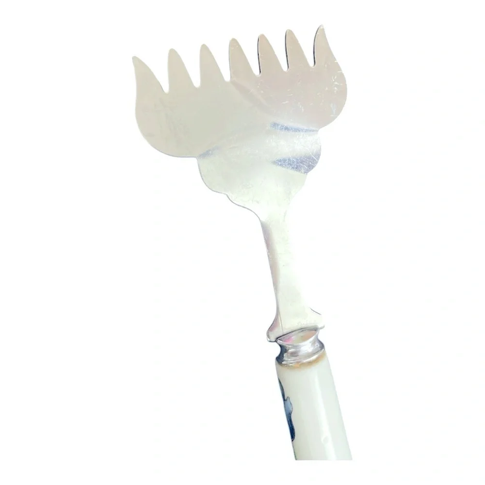 Vintage House of Prill Poppy Porcelain Handle Serving Fork Sheffield England