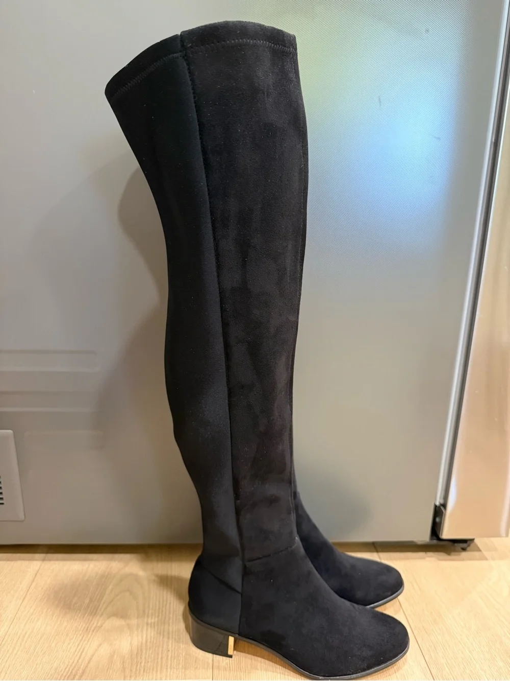 Calvin Klein Carney Black Over the Knee Stretch Boots Size 6.5