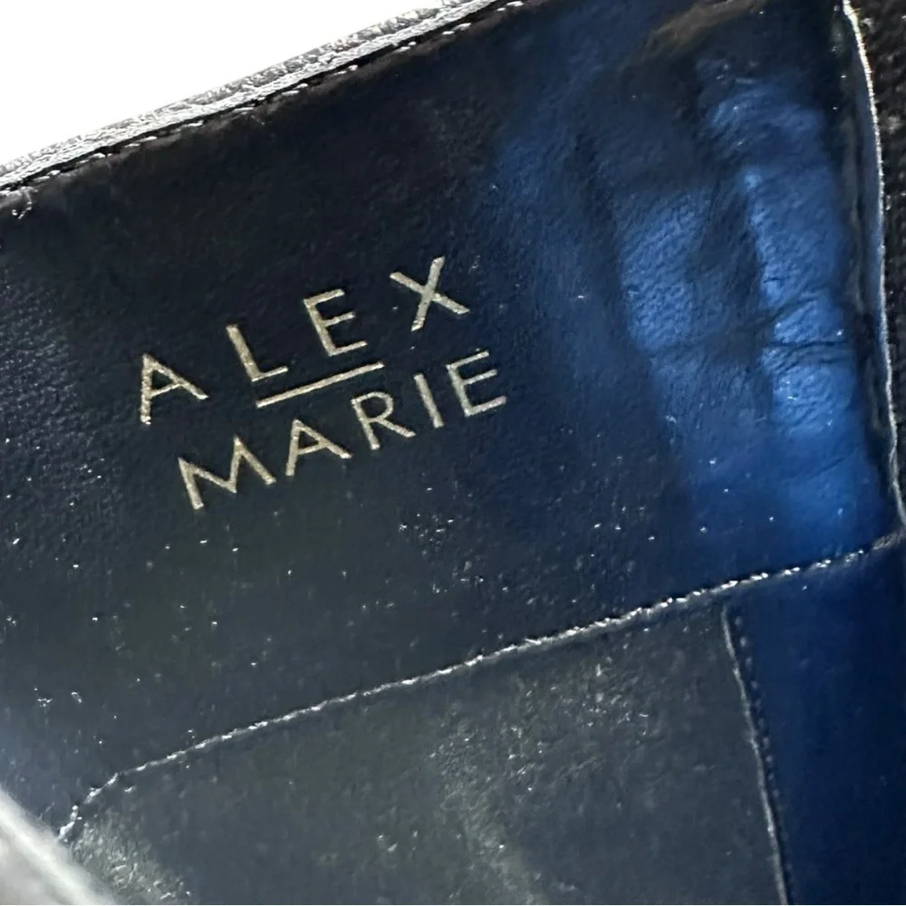 Alex Marie Black leather Knee-High Boots Size 7.5