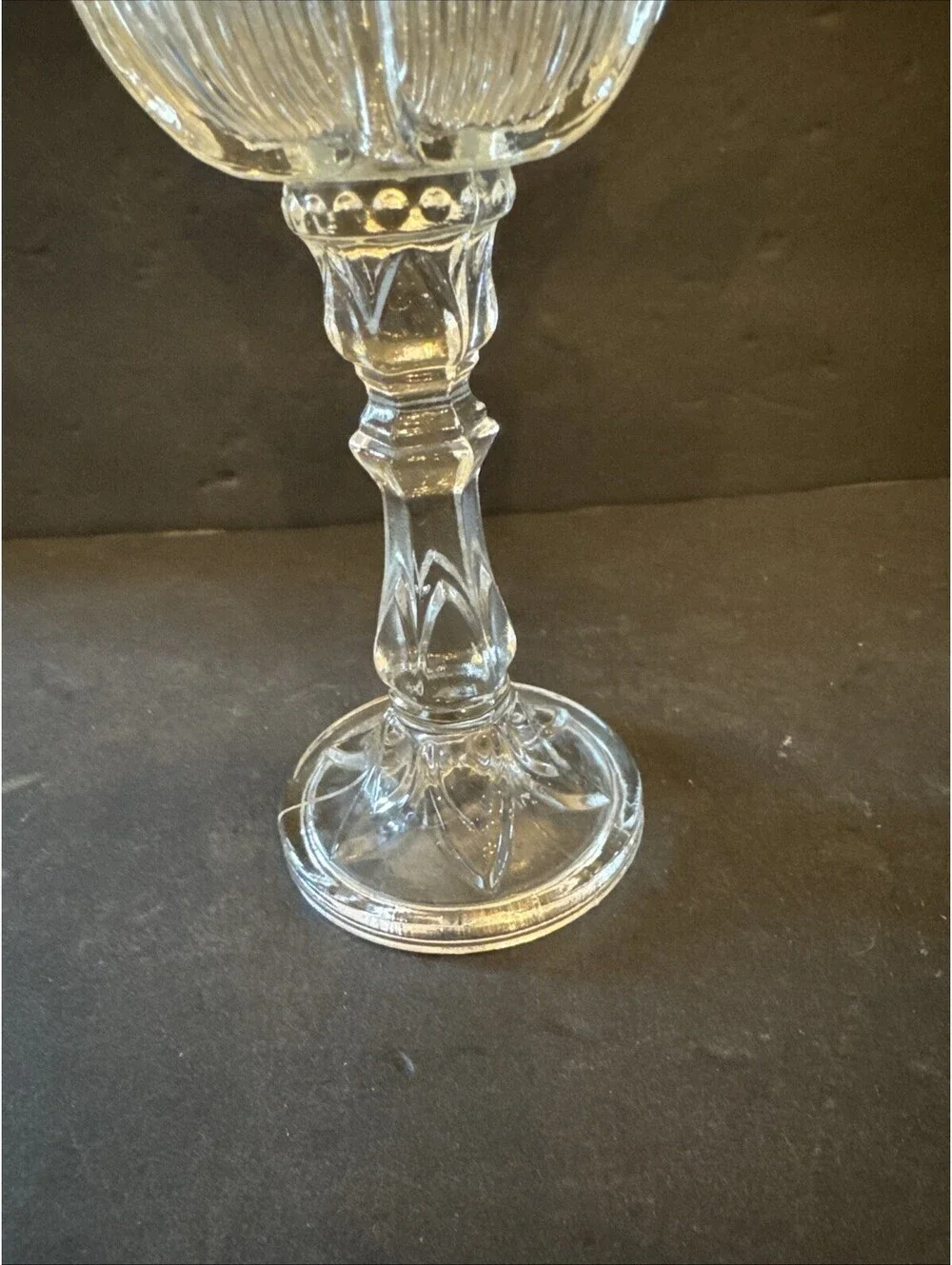 Glass Tulip Molded Candle Tea Light Holder Made in Portugal 7¾