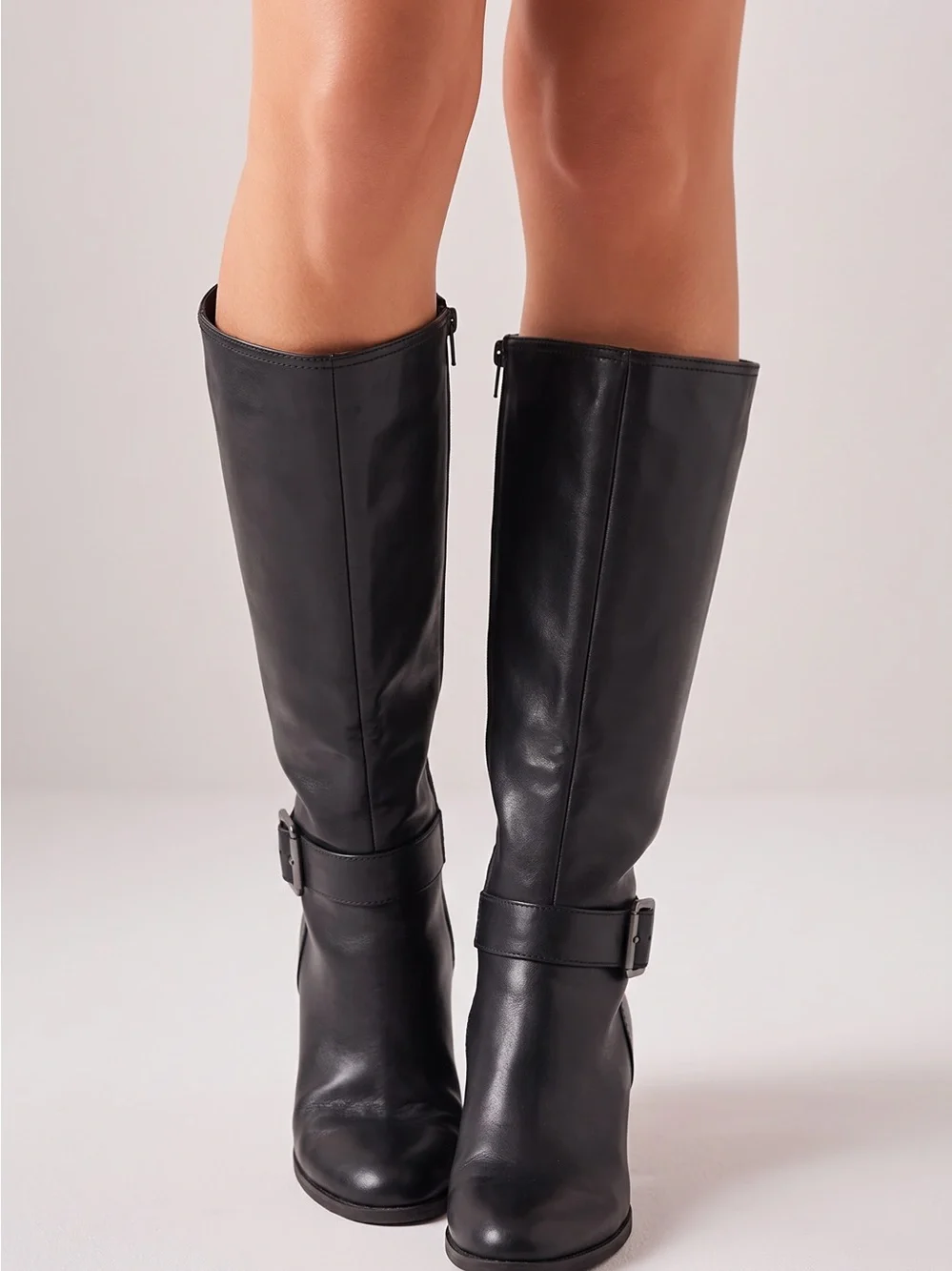 Naturalizer Classic Black Knee-High Women's Faux Leather Boots Women’ Size 6