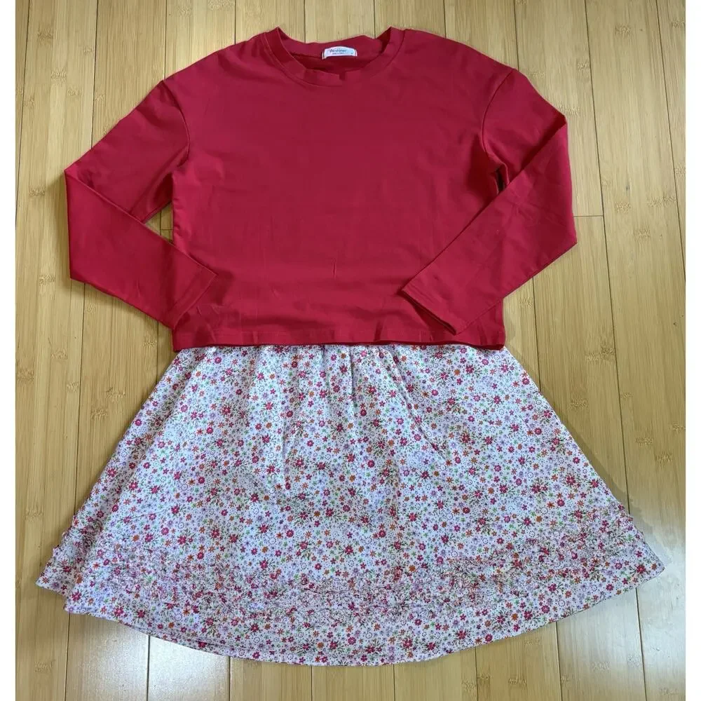 Girls Sz 14 Winter Essential Bundle - Lot of 6, Sweats Long Sleeve Shirts Skirt