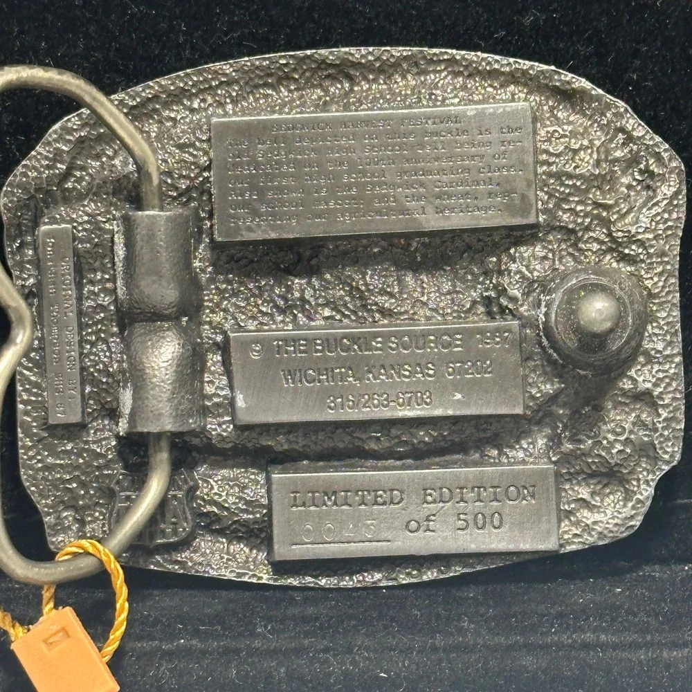 Vintage 1987 Sedgwick KS Fall Festival Centennial Belt Buckle Limited Ed 500
