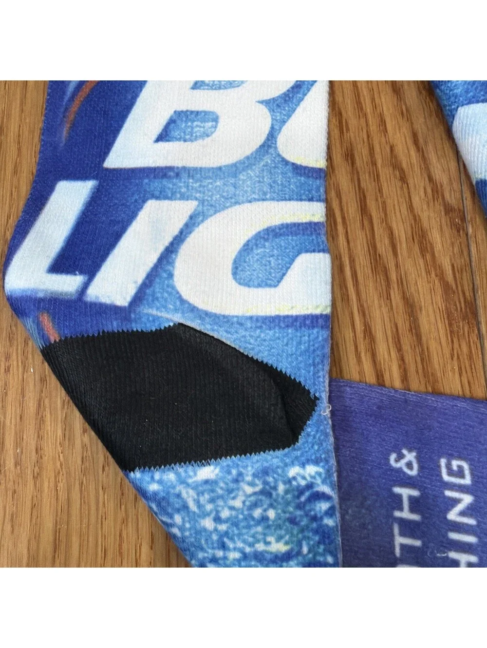 Bud Light Beer Graphic Crew Socks Blue Novelty Men’s Women’s Unisex Pair