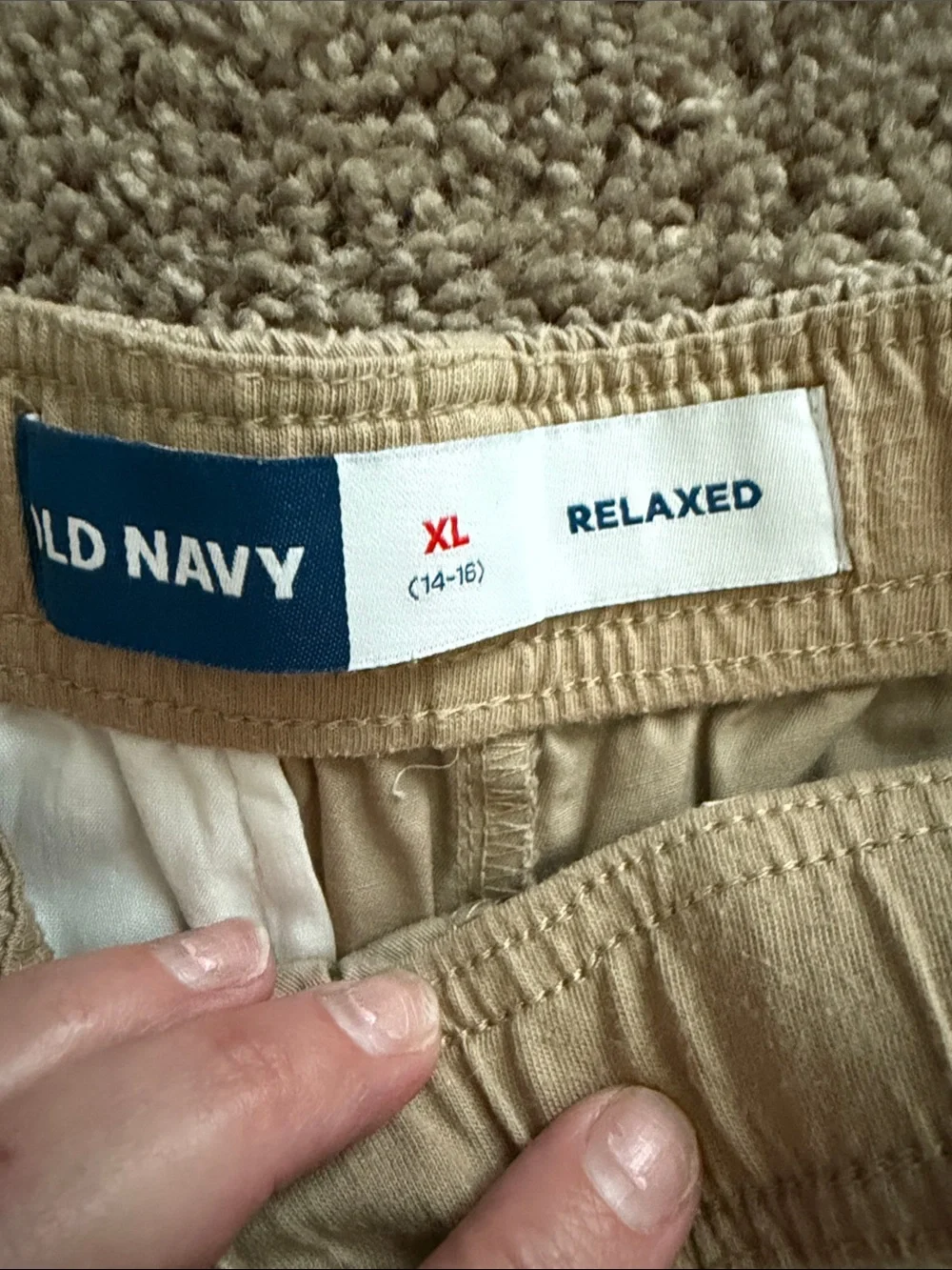 Old Navy Boy’s khaki shorts with drawstring
