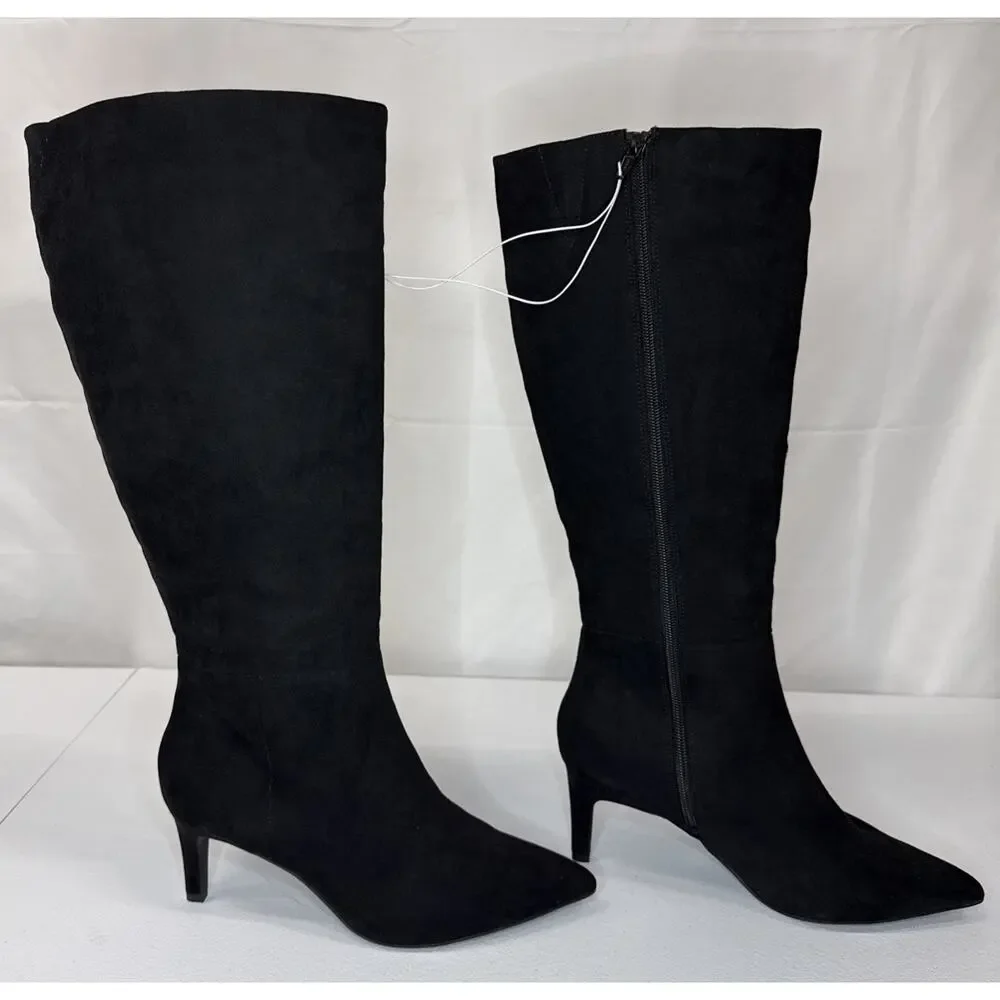 A New Day Women's Tay Tall Dress Boots Black Size 9