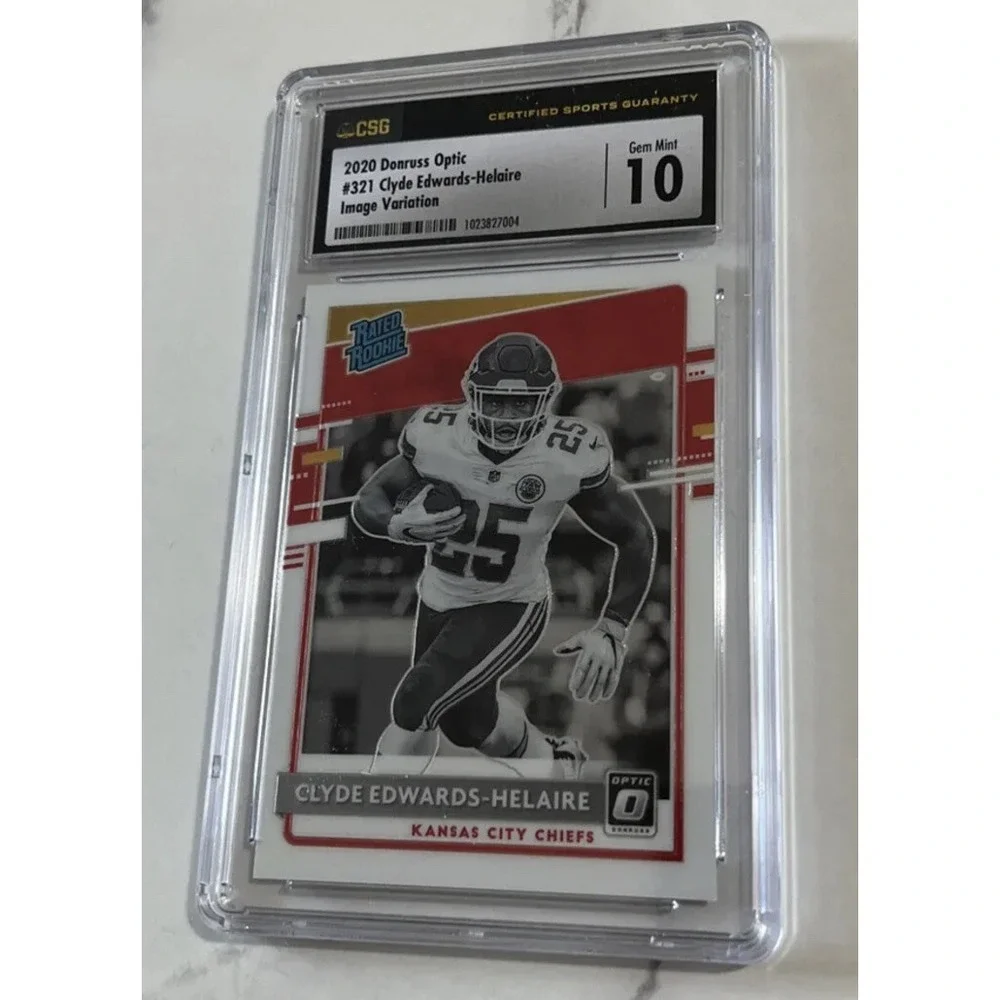 2020 Panini Optic #321‎ Clyde Edwards-Helaire Negative Variation RC CSG 10 Gem