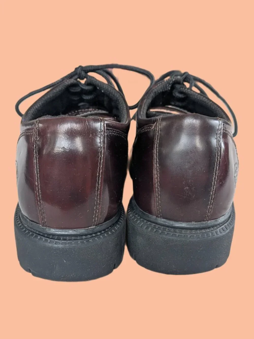 Rich Burgundy Leather Vintage Y2K Skechers Jammers platform oxfords - US Mens 12