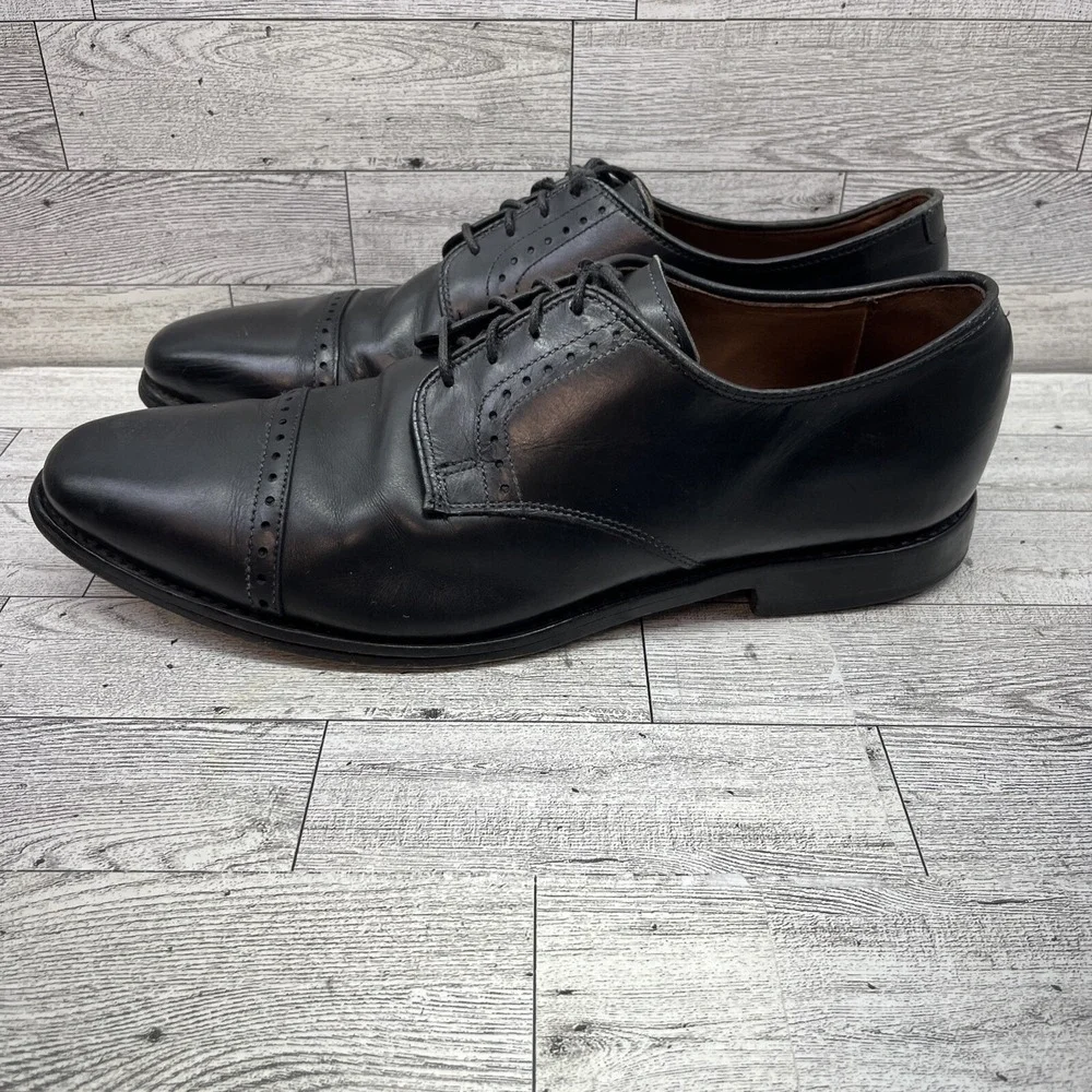 Allen Edmonds Clifton Black‎ Leather Cap Toe Oxford Dress Shoes Men Size 10D