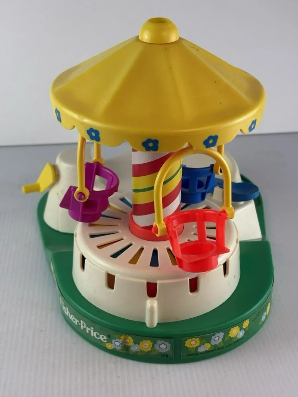 Vintage Fisher-Price Little People #170 CHANGE-A-TUNE CAROUSEL Family 3 Discs