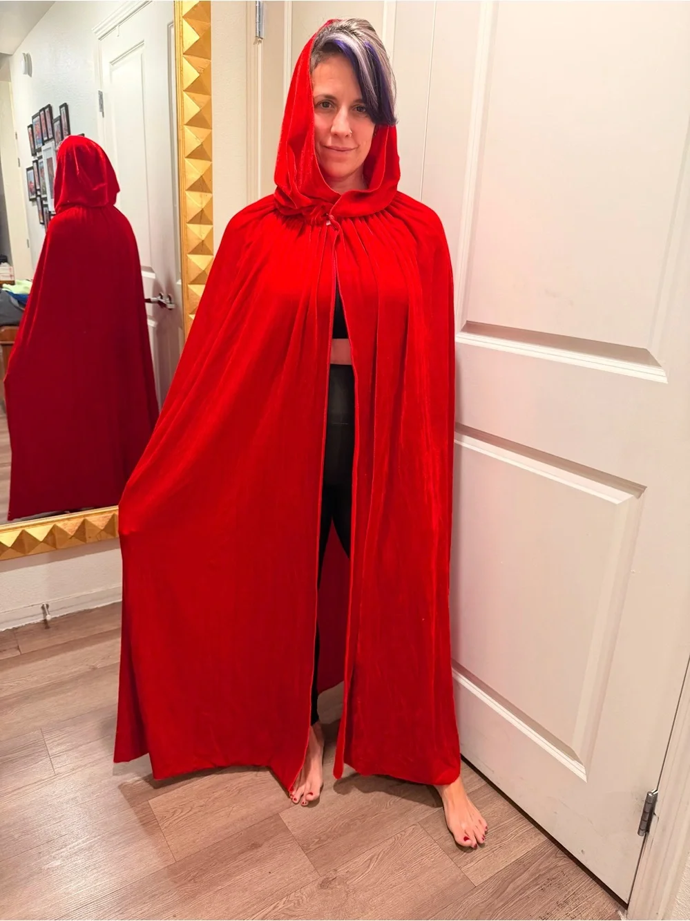 Red chiffon cape custome One size