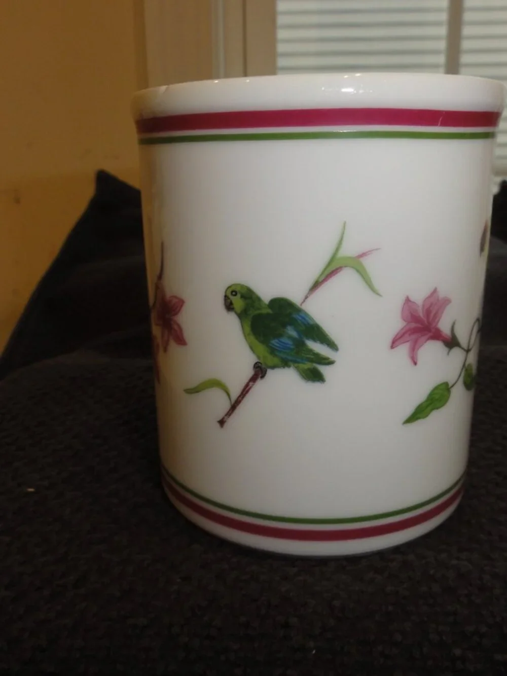 1989 Lynn Chase Parrots Of Paradise Set of Two Coffee Mugs VERY GOOD CONDITION!