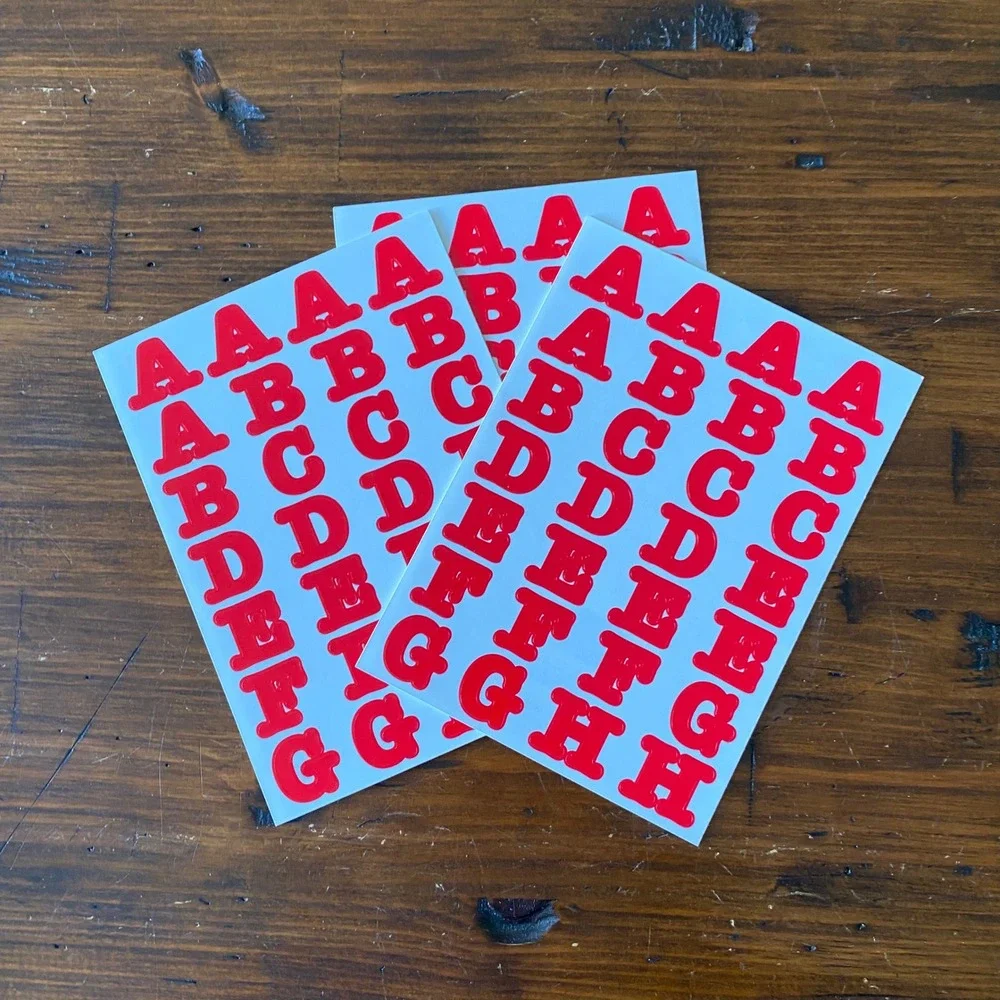 Creative Memories Red Alphabet Sticker Sheets Bold Uppercase Letters 3 Pack