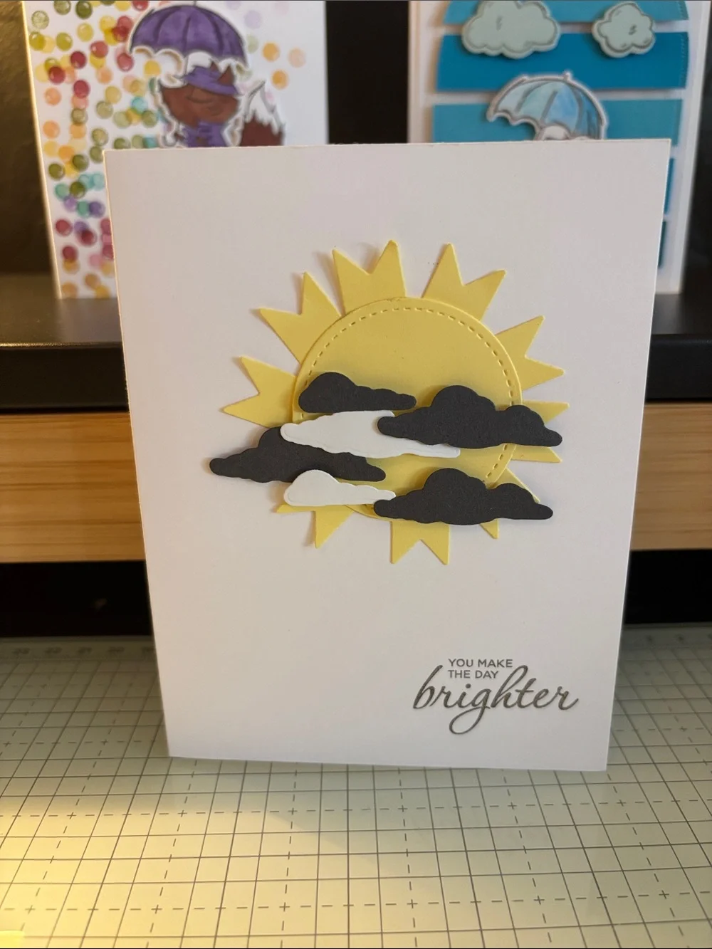 Handmade Rainy Day Greeting Card Set