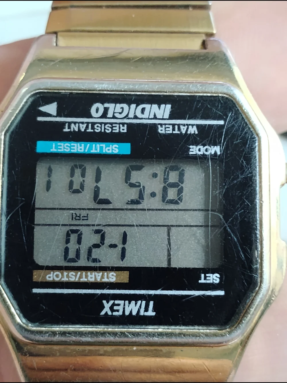 Timex Indiglo Gold Digital Watch