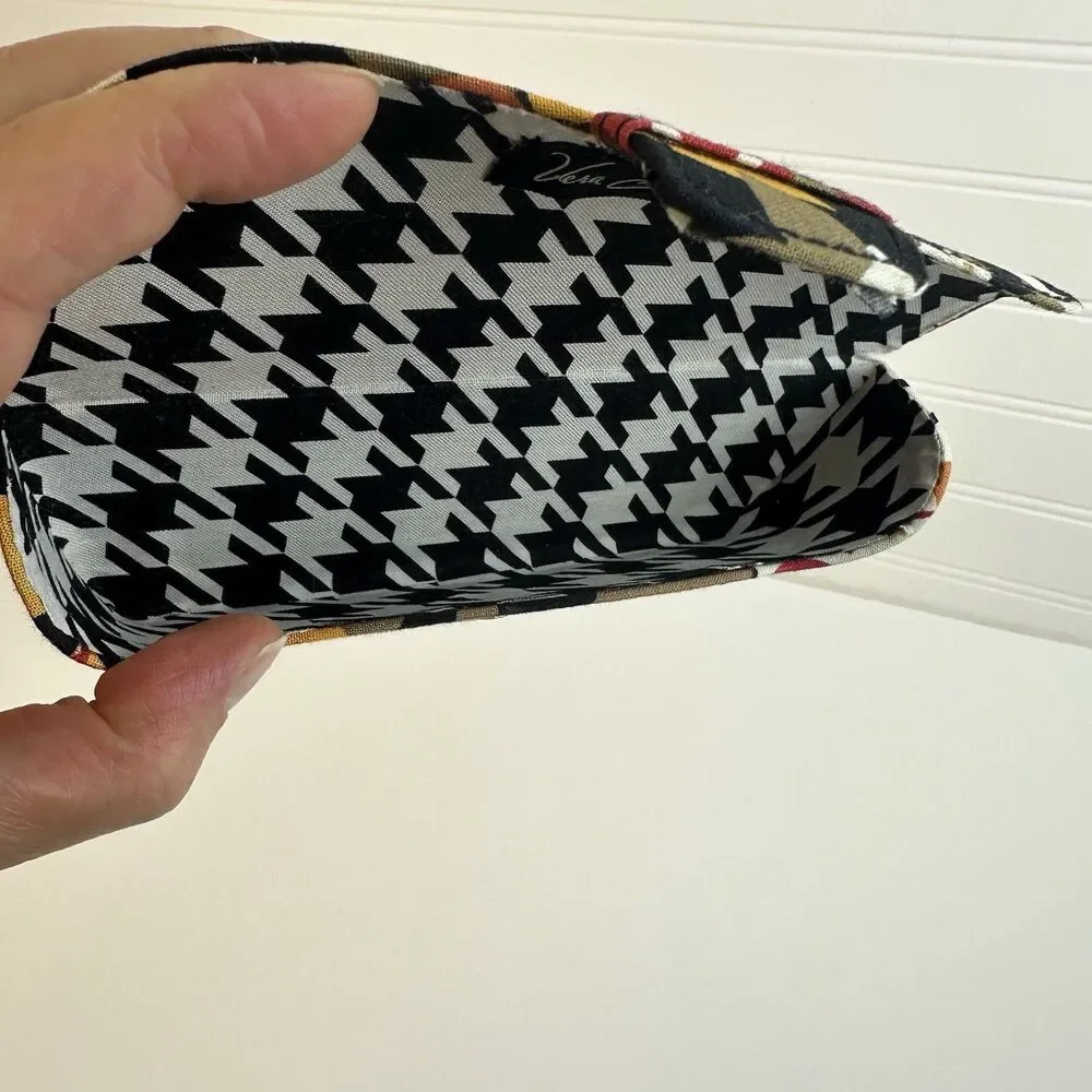 Vera Bradley Bittersweet Eyeglasses Hard Case Floral Houndstooth Red Yellow