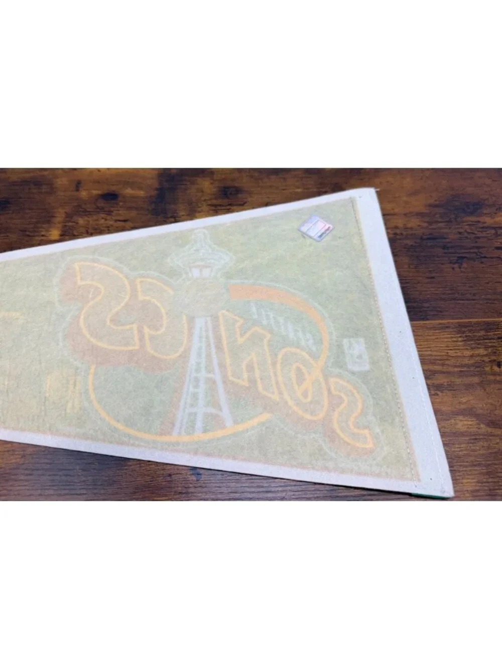 Seattle Supersonics 1994 NBA Vintage Pennant With Space Needle & Skyline Design