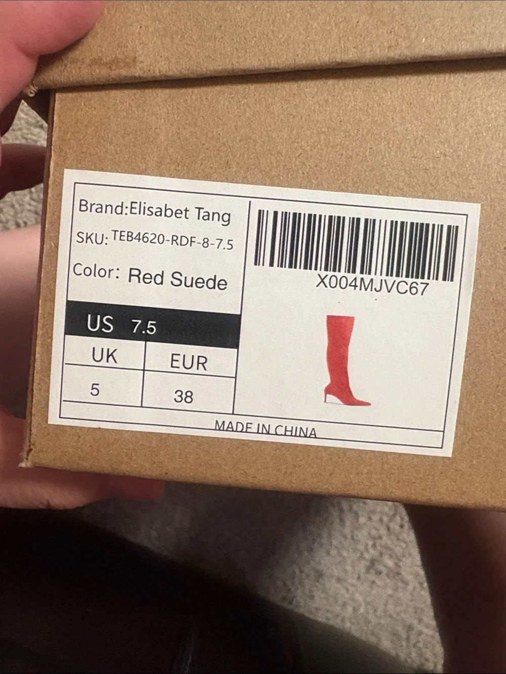 Elizabeth Tang size toe boot