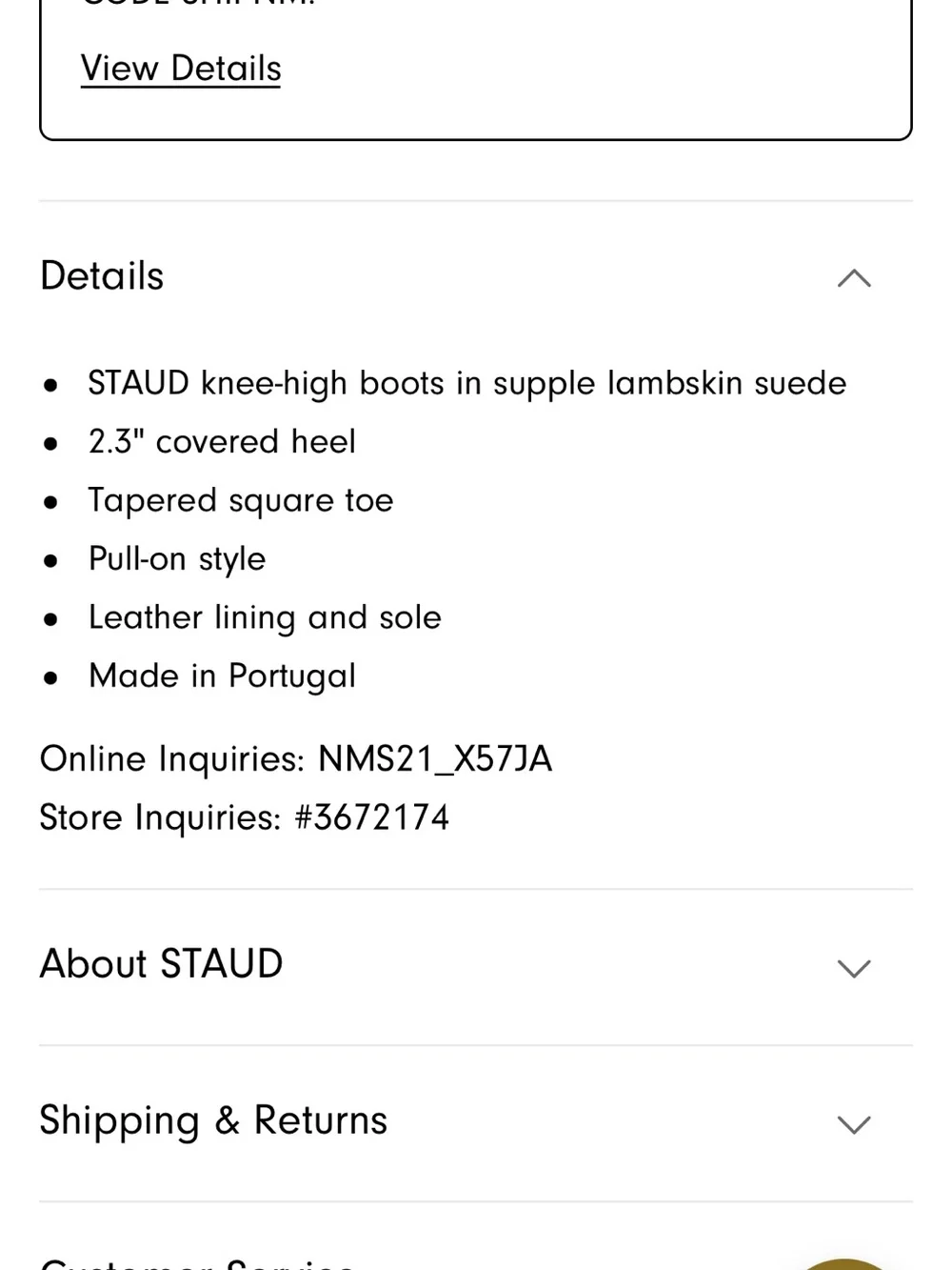 STAUD knee high