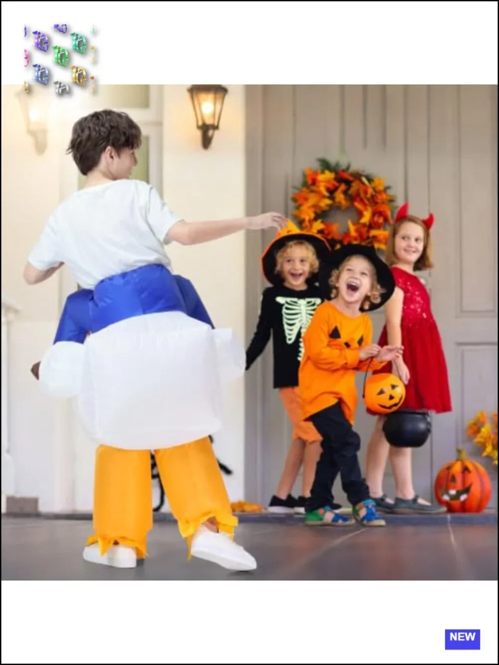 Inflatable Chicken Costume for Kids Halloween Blow Up Funny Costume