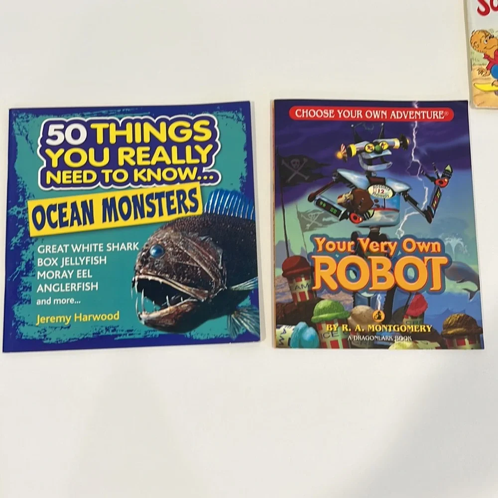 Kids Books: Ocean Monsters, Choose Your Own Adventure Robot, Berenstain Bears
