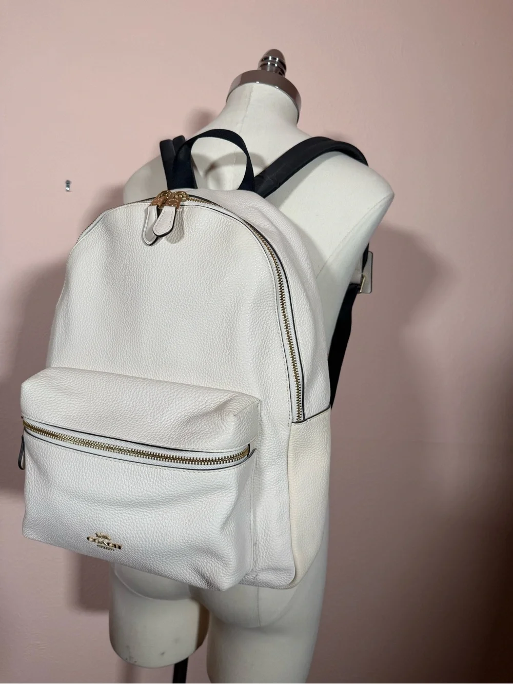 Coach back double zipper