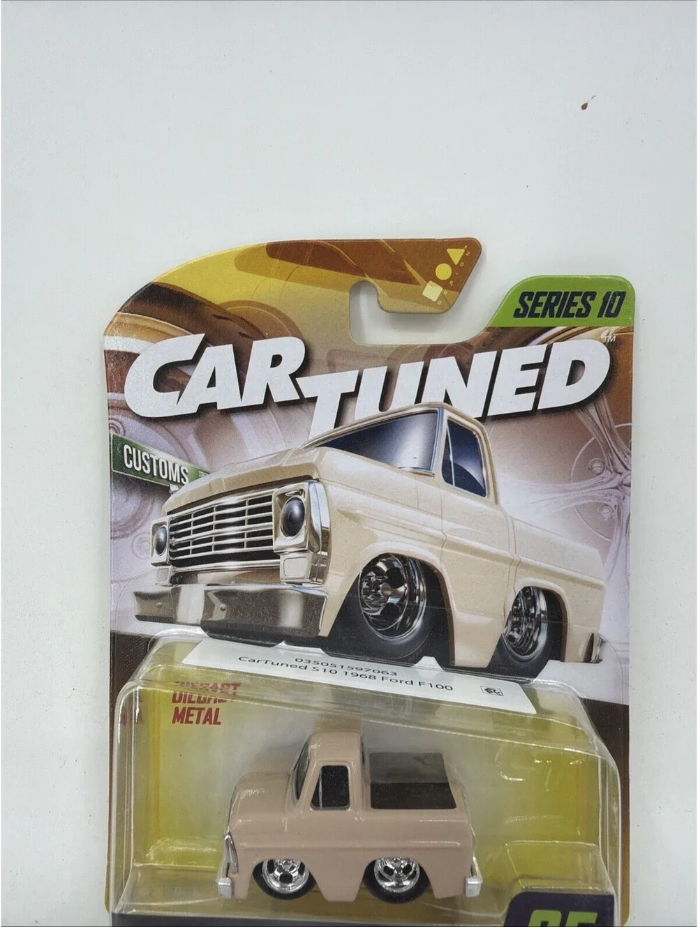 2026 MGA Car Tuned Series 10 '68 Ford F100 #05 Beige Pickup Truck 1:64 Diecast