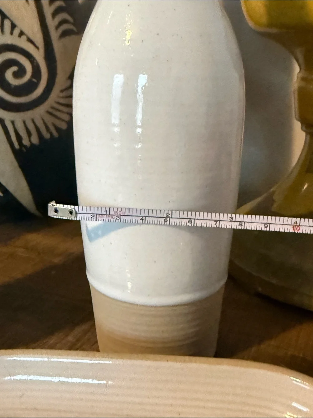 New Quinn Pottery Barn Handcrafted Oil and Vinegar Cruet Service Set, White