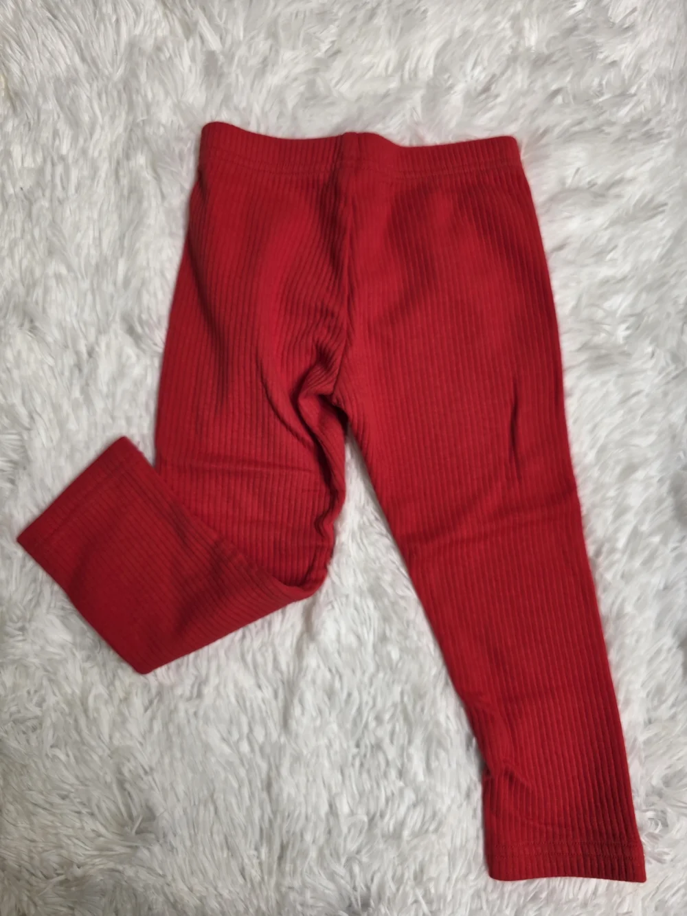Carter's Ribbed Red Kids Leggings