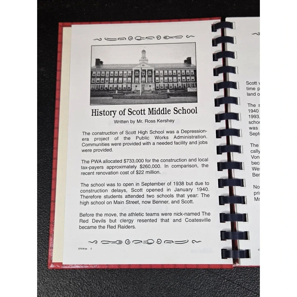 Scott Middle School Families Cookbook Coatesville, Pennsylvania Recipe Book 2004