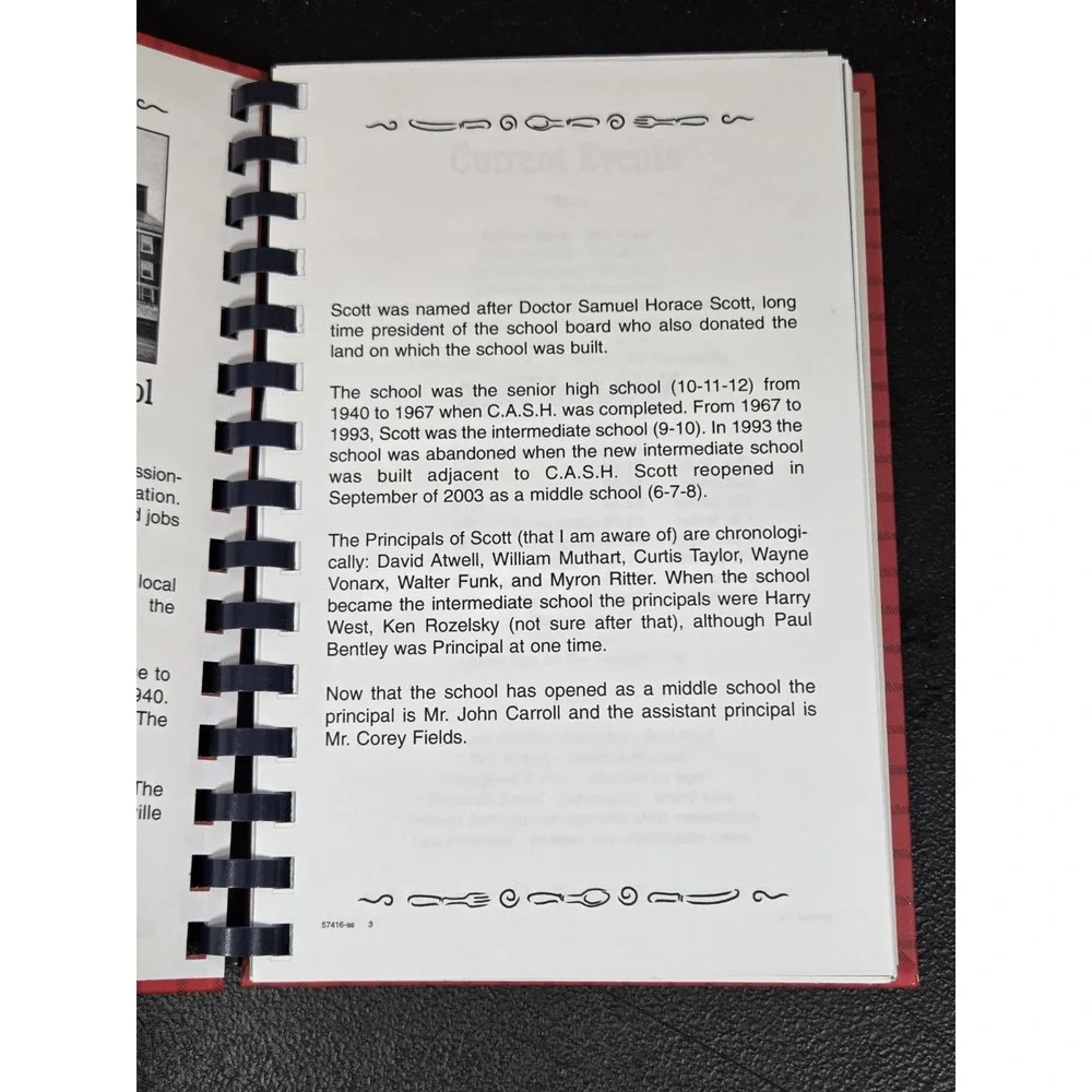 Scott Middle School Families Cookbook Coatesville, Pennsylvania Recipe Book 2004