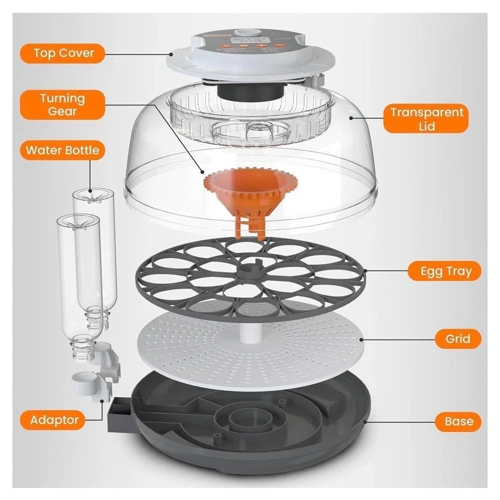 18 Egg Incubators for Hatching Eggs with‎ Automatic Turning and Humidity Control
