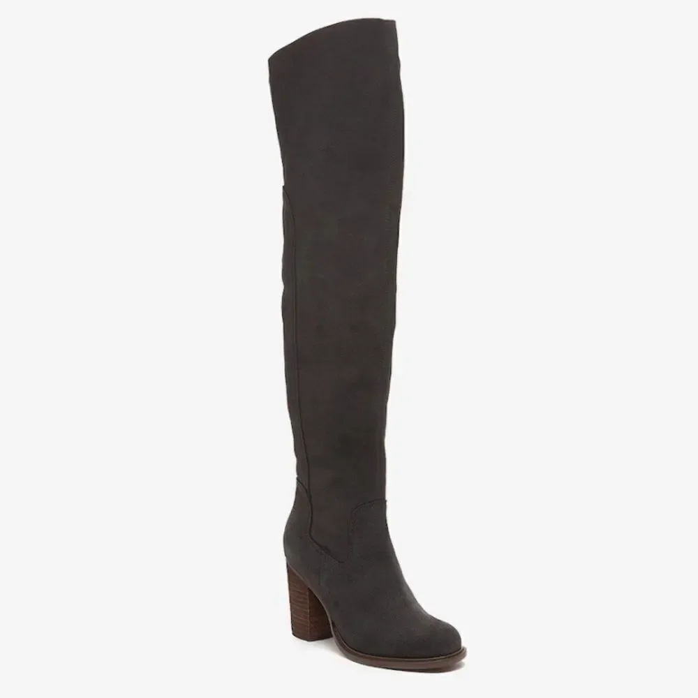 Kelsi Dagger Logan Graphite Suede Over The Knee Boot size 7.