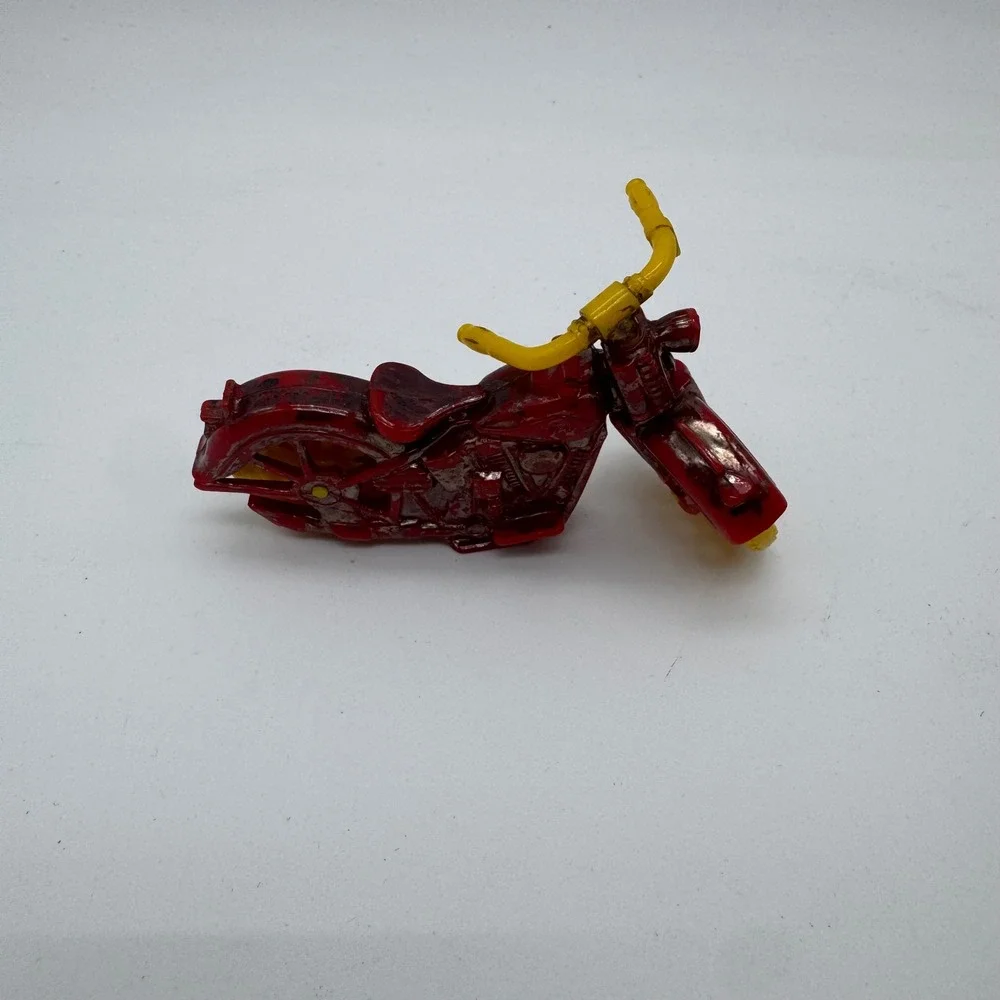 Vintage 1950s Thomas Toys Red Police Motorcycle Plastic Toy Made in USA‎