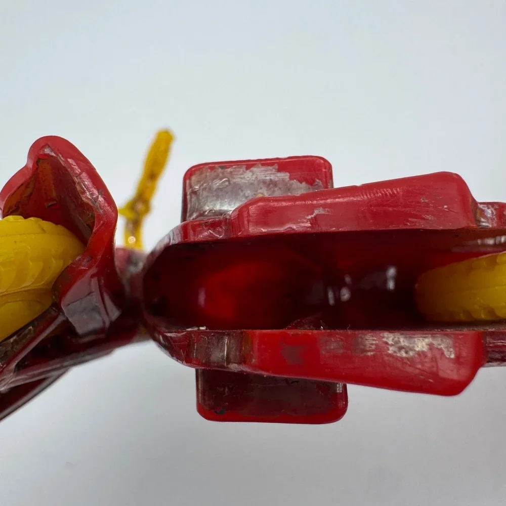 Vintage 1950s Thomas Toys Red Police Motorcycle Plastic Toy Made in USA‎