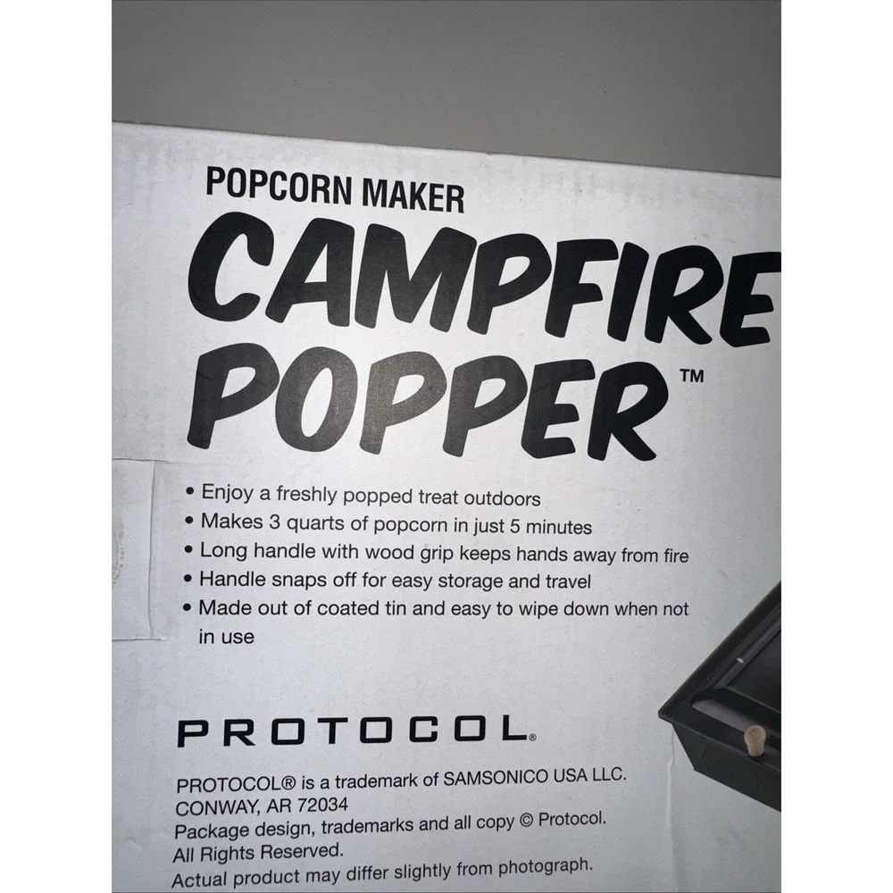 Campfire Popcorn Popper Protocol Camping Popcorn Maker 3 Quarts 5 Minutes‎ Long
