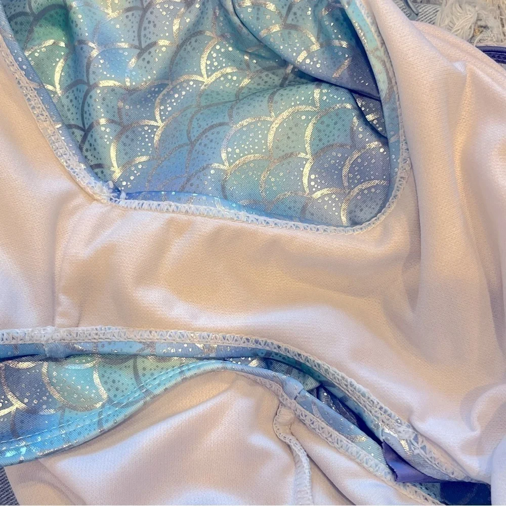 5 FOR $20 Girls Mermaid Inspired One-Shoulder Swimsuit