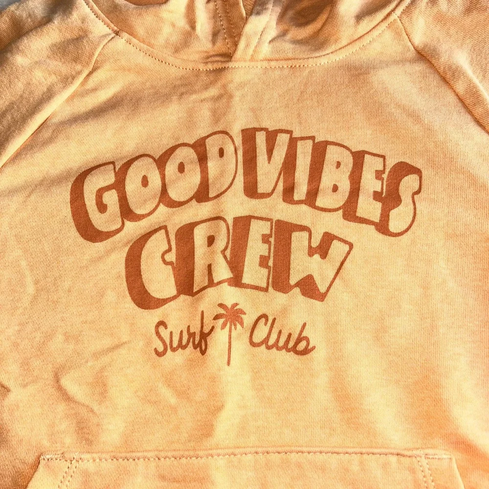 Old Navy Kids Short‎ Sleeve Hoodie Bundle 2-Pack Mint Peach Graphic L 10-12 Surf