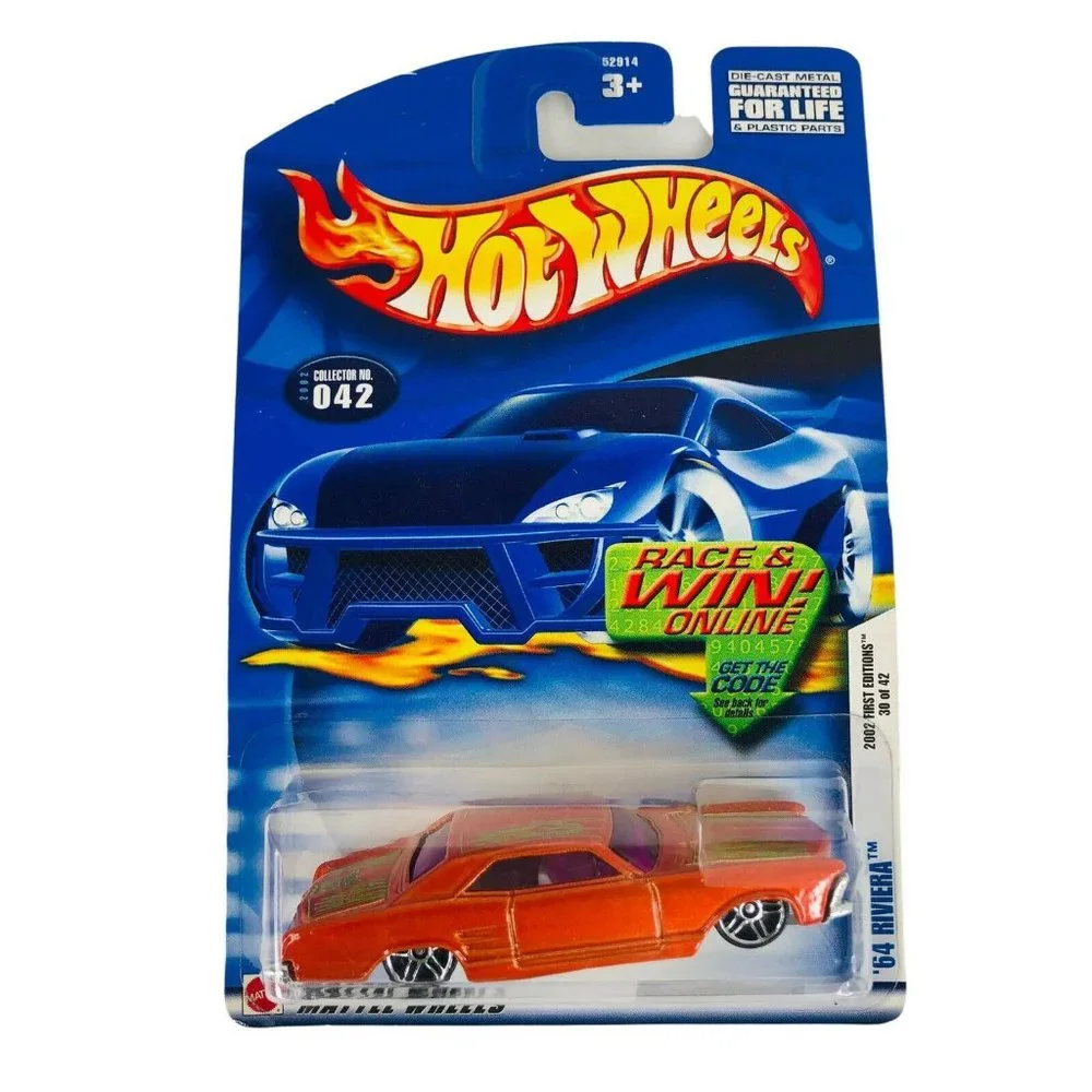 New Hot Wheels 1964 Riviera 2002 First Edition Die Cast Collectible 5 Spoke #042