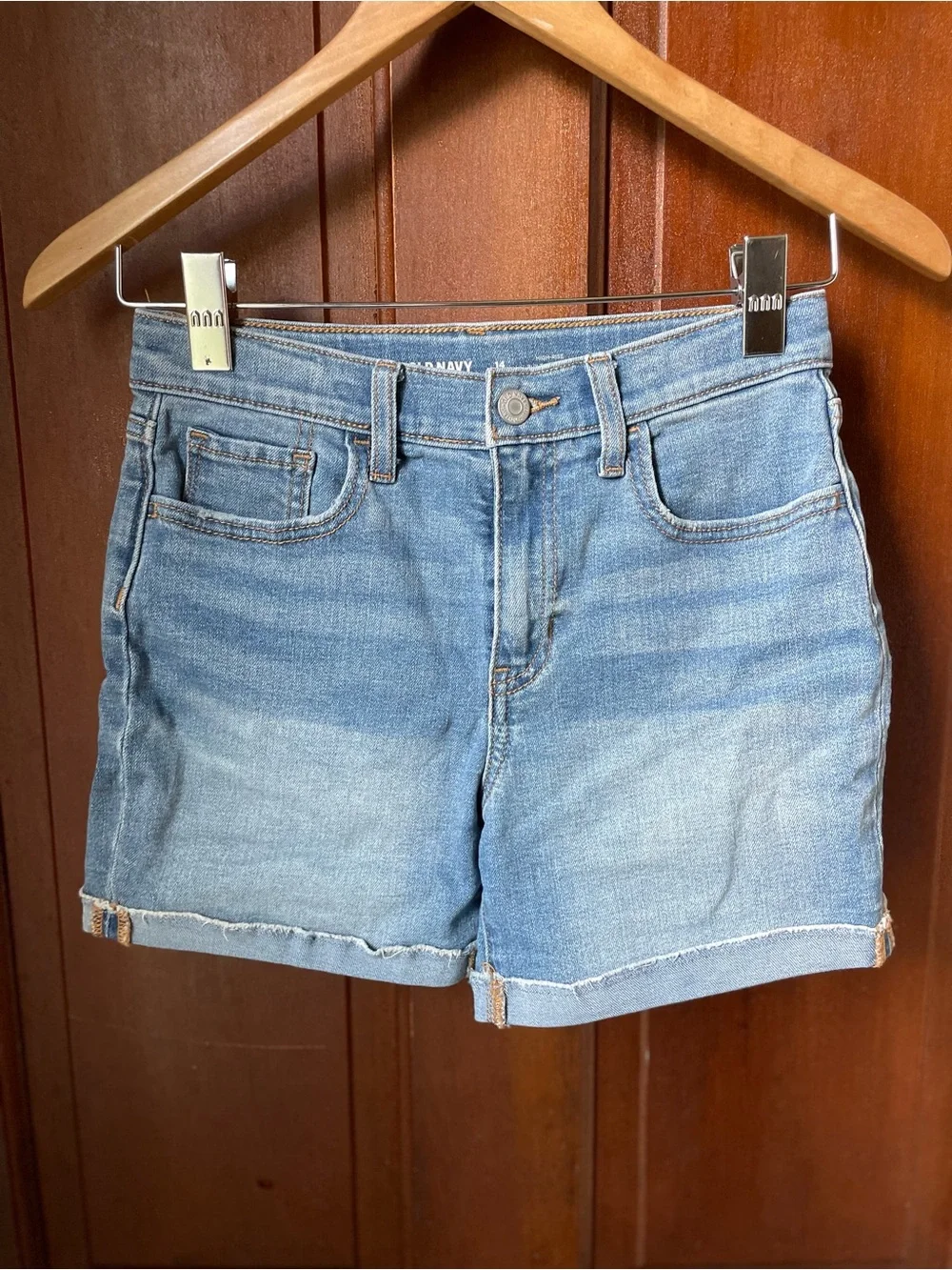 Old Navy girls size 14 high rise denim shorts